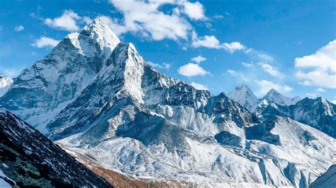 Download 1366x768 Wallpaper Snow Covered Mountains Range Nature