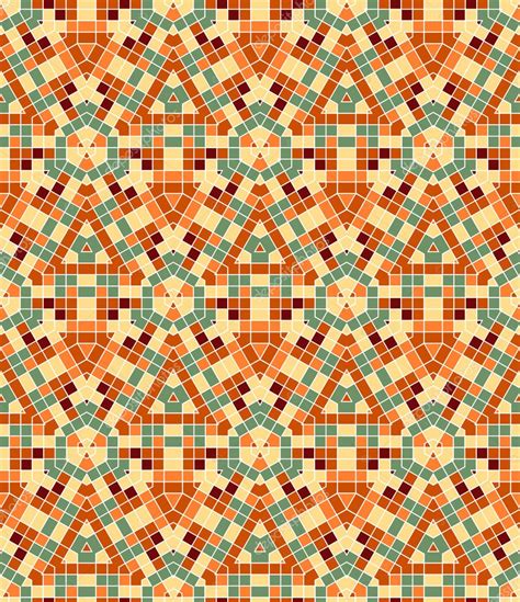 Vector Seamless Mosaic Ornaments — Stock Vector © Bambuh 4734933