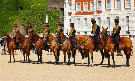 Mounted Troopers Of The Household Cavalry On Duty At Horse Guard