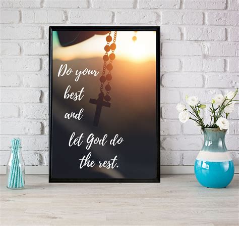 Do Your Best And Let God Do The Rest Printable Wall Art Etsy