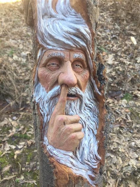 Wood Carving Wood Spirit Carving Chainsaw Carving Made In Etsy