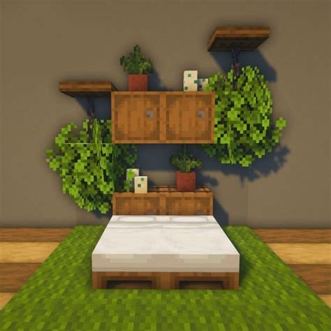 Cama Con Plantas Minecraft