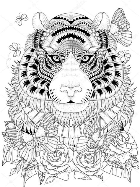 Tiger Coloring Pages For Adults At Getdrawings Free Download
