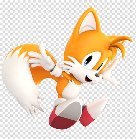 Classic Tails Yellow Sonic Character Transparent Background Png