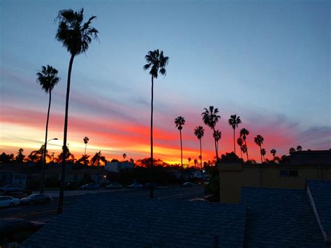 Ocean Beach Sunset In San Diego California Pics