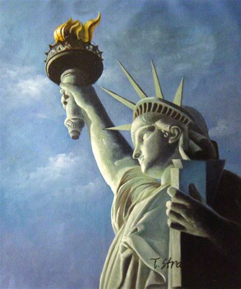 Breathtaking Statue Of Liberty Painting By Our Originals Reproduction