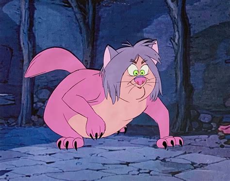 Original Production Animation Cel Of Mad Madam Mim In Cat Form From The