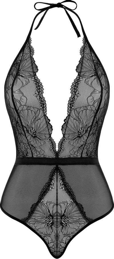 Amorbella Womens Sheer Lace See Through One Piece Lingerie Teddy Bodysuit Shopstyle Shapewear