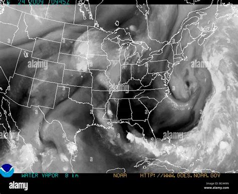 Noaa Satellite Weather Map Of United States Stock Photo Alamy