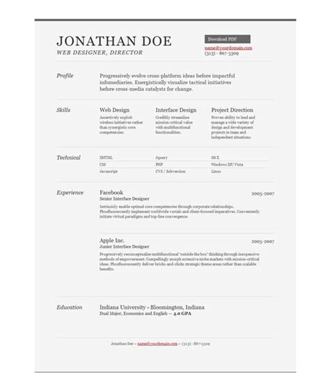 Used correctly, a cv example can show you trends in your field which can apply towards improving your resume. 11 PSD One Page Resume Templates -DesignBump