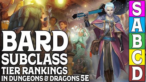 Bard Subclass Tier Ranking In Dungeons And Dragons 5e Youtube