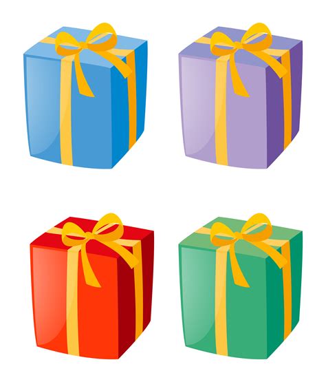 Four Boxes Of Presents 369623 Vector Art At Vecteezy