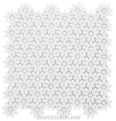 daisy wild thassos 12 5x12 flower pattern mosaic from china