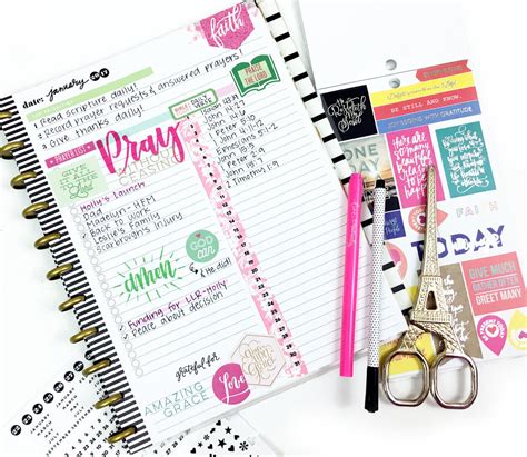 Using A Happy Planner® Daily Sheet For A Monthly Faith Overview — Me