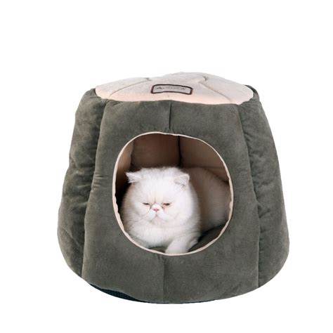 Armarkat Laurel Green Hut Enclosed Cat Bed Cat Covered Beds