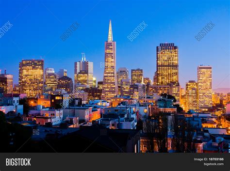 San Francisco Night Image And Photo Free Trial Bigstock