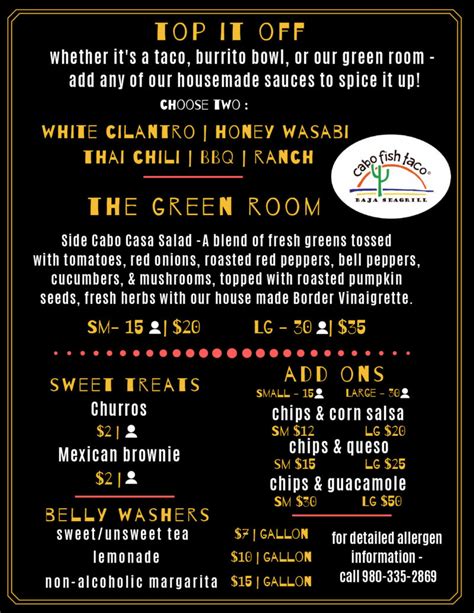 Authentic baja cuisine with a coastal twist. Catering-Menu-2 | Cabo Fish Taco