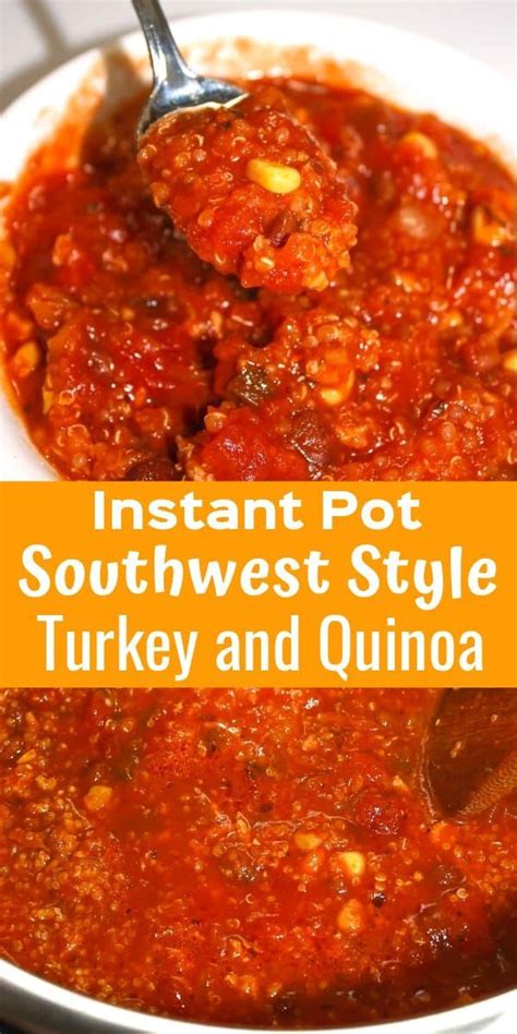 Pull out your instant pot and press the saute button. Instant Pot Southwest Style Turkey and Quinoa is an easy ...
