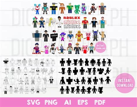 Roblox Svg Roblox Character Svg Roblox Clipart Eps Aisvg Etsy Images