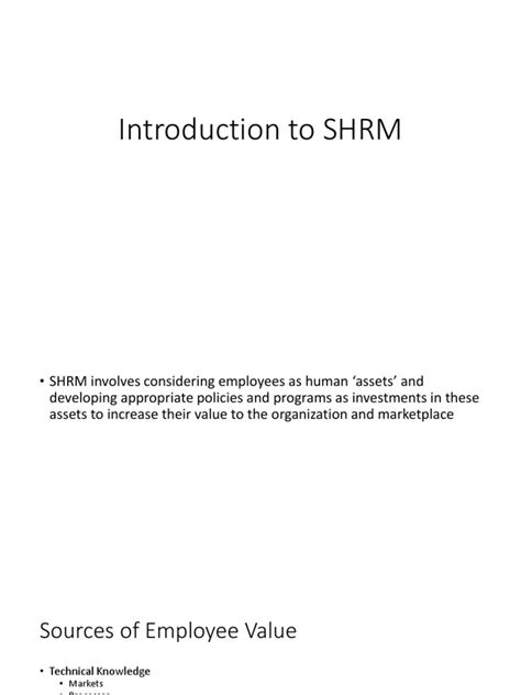 Introduction To Shrm Pdf