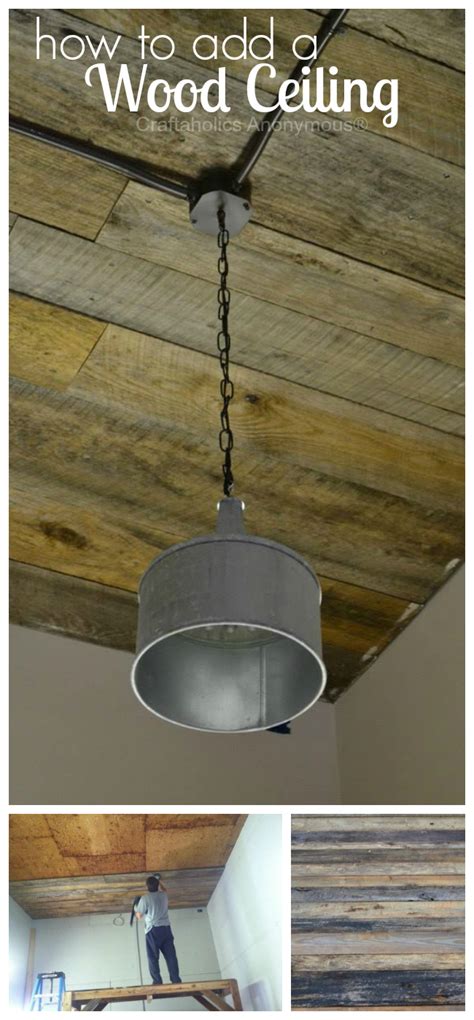 It's better for a lodge or farmhouse kitchen or in any room which deals with casual daily lifestyle and in. Craftaholics Anonymous® | How to add a Wood Ceiling DIY ...
