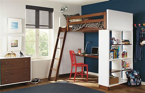 Loft bed, one bed area with the desk underneath. Adult Loft Beds for Modern Homes: 20+ Design Ideas that ...