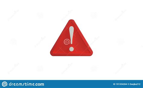 3d Attention Warning Alert Sign With Exclamation Mark Symbol Isolated
