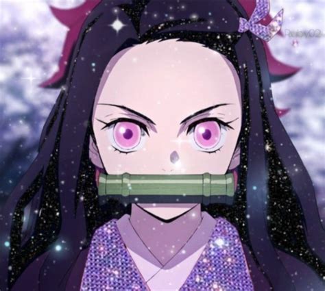 Nezuko Kamado Glitter Edit Anime Art Glitter