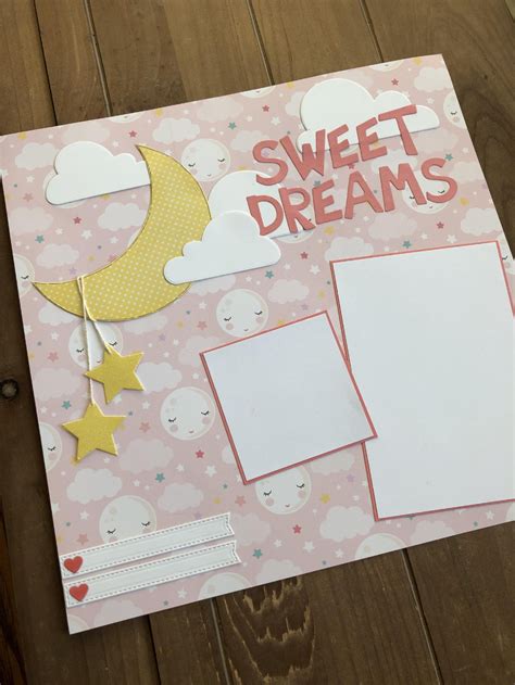 Pre Made Sweet Dreams Single Scrapbook Layout12 By 12premade Etsy