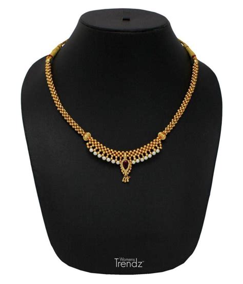 Womens Trendz Half Panadi Thushi 24k Gold Plated Alloy Necklace Buy