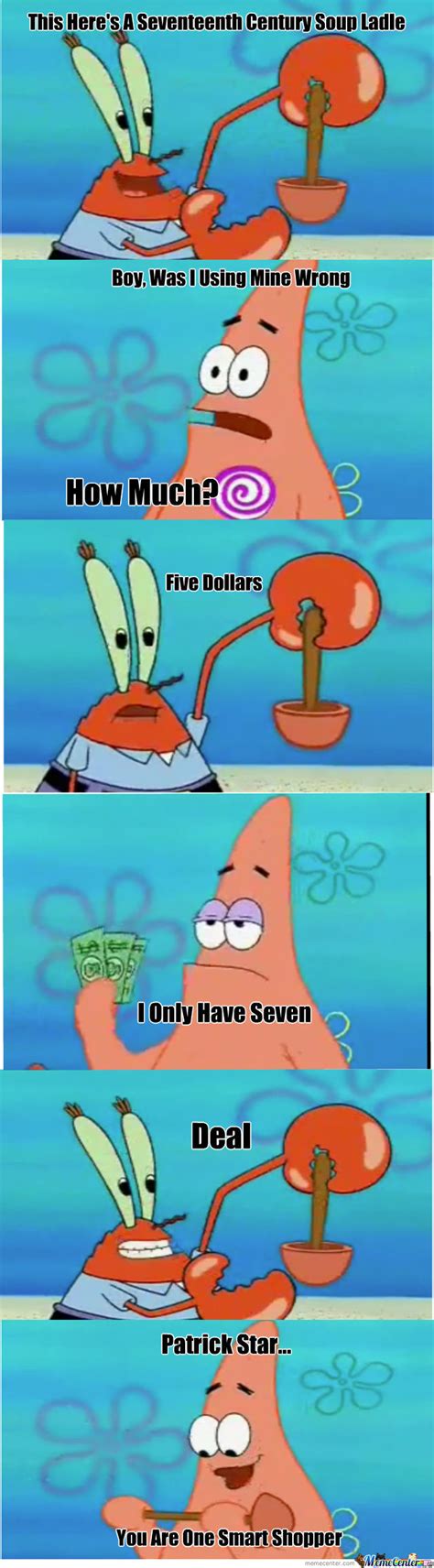 Patrick Star Smart Shopper By Willholden Meme Center