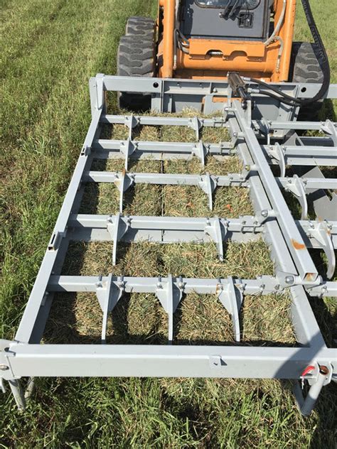 Skid Steer Hay Bale Accumulator Collects And Loads Small Square Bales