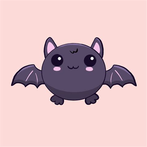 Kawaii Bat Sticker For Sale By Sunburstdesigns Cute Drawings Cute