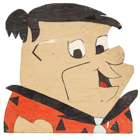 C 1960s Fred Flintstone And Barney Rubble Carnival Art At 1stdibs