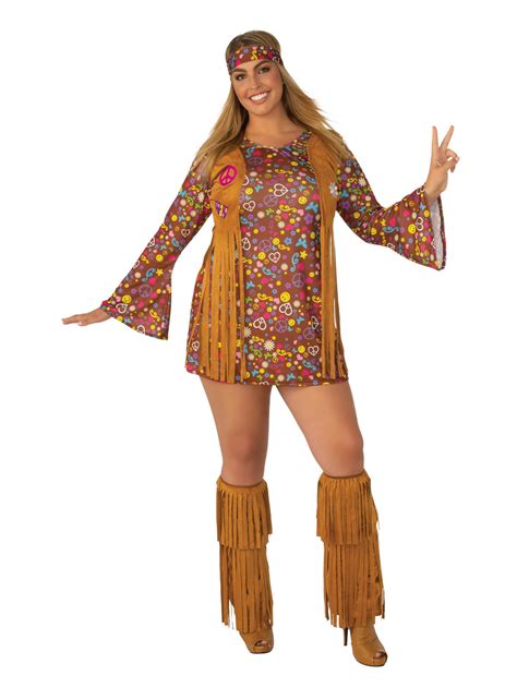 Plus Size Peace And Love Hippie Costume