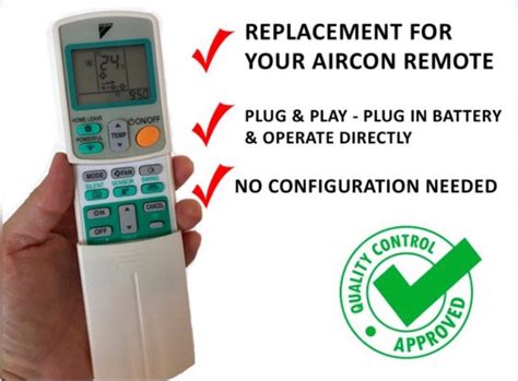 Daikin Aircon Remote Control ARC433B47 ARC433B69 ARC433B70 ARC433B71