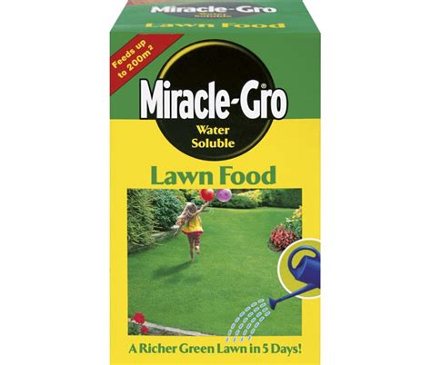 The formula is safe for all plants, and is guaranteed not to burn when used as directed. Miracle-Gro Lawn Food | mclaughlinshardware.co.uk