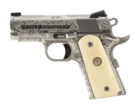 Colt Custom Engraved Defender 45 Acp Caliber Pistol For Sale