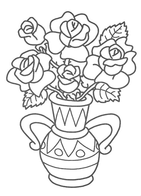 Printable Vase Coloring Page