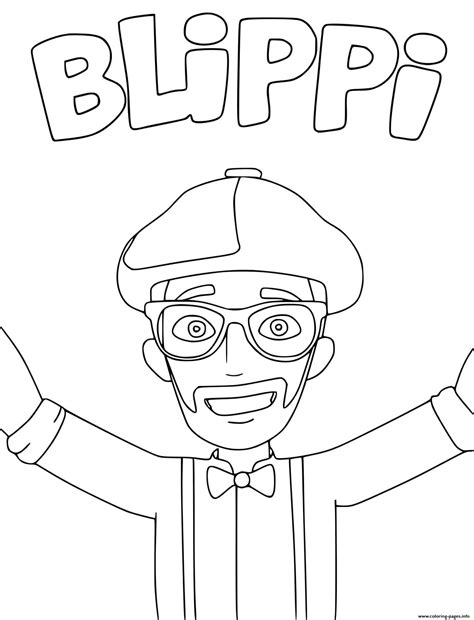 Printable Blippi Coloring Page