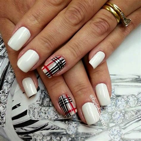 Then topcoat, and you're done! Burberry nails | Burberry nails, Nails inspiration, Nails