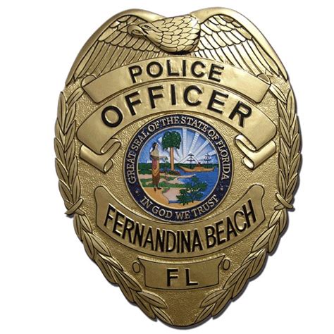 Fernandina Fl Police Officer Badge Plaque American Plaque Company