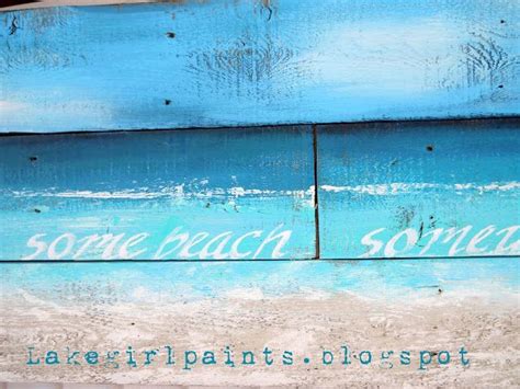 Lake Girl Paints Sunset Beach Art From Fence Boards Pallet Art