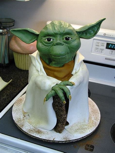 Yoda Cake Close Up Yoda Cake Star Wars Cake Cake Designs Birthday