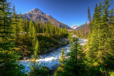 Wallpaper Canada Vermilion Kootenay Hdri Nature Mountains Parks