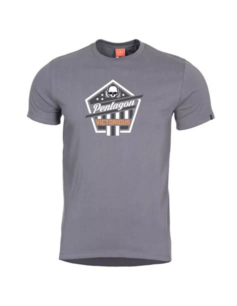 Pentagon T Shirt Ageron Victorious Wolf Grey