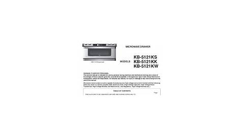 Sharp KB5121KS - Cooktop+Microwave Drawer Combination Unit Manuals