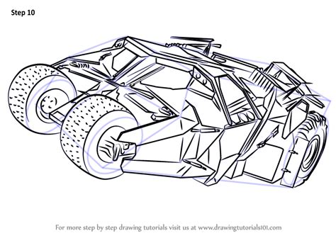 Today we are going to teach you how you can draw batman face. Learn How to Draw Batmobile Dark Knight (Batman) Step by ...