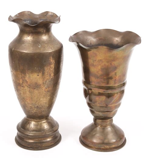 Lot Detail Wwii Era 105mm M14 Trench Art Vases Lot Of 2