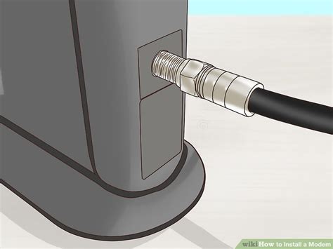 modem install cable wikihow steps outlet coaxial connection